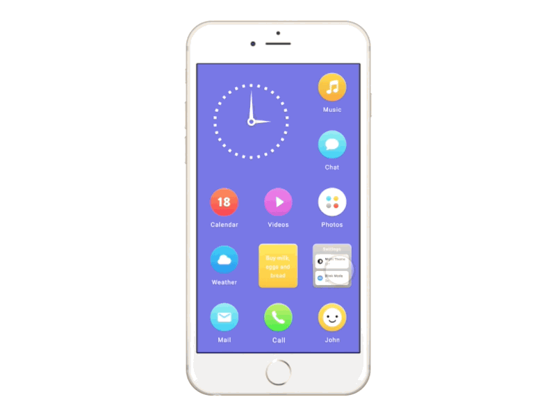 Line Theme blck os blck os line mode computer night concept concept operating system framer.js operating system redesign vector operating system