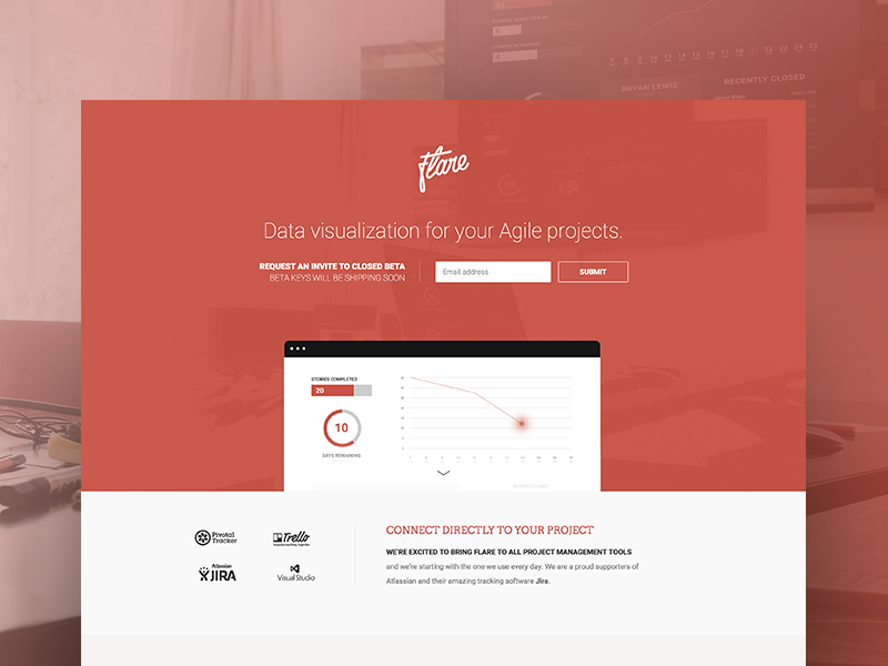 Flare Landing Page Refresh clean design flare flat layout mac minimal ui user interface ux web