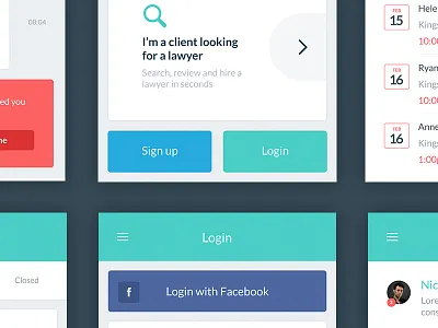 UI Design, 11 new screens android app interface ios product ui