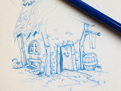 Sketch / Farm House brush concept creative draft drawing farm nature paper pencil progress sketch