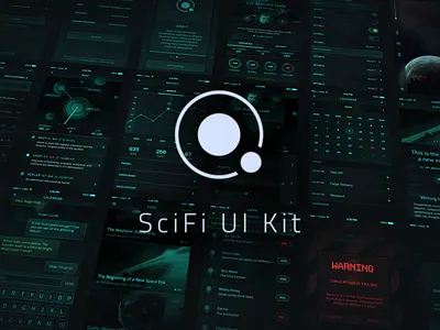 SciFi UI Kit app blurry creativemarket futuristic interface ios kit mobile science scifi space ui
