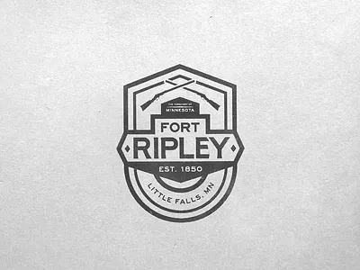 Minnesota Warm Up Series #7 badge exercise fort ripley logo minnesota warm up series series typography
