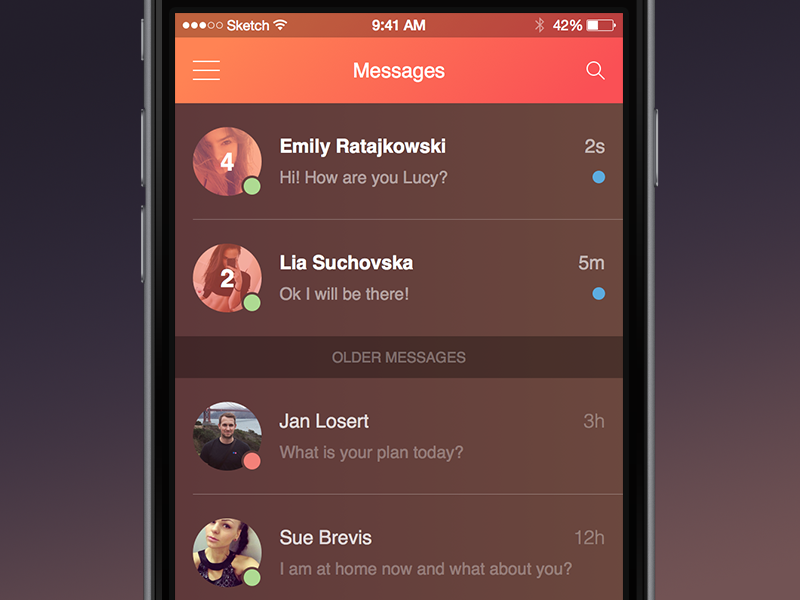 Messages app chat color ios messages ui
