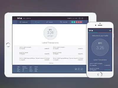 BitX - Bitcoin Wallet App android bank bitcoin circle currency flat iphone money pay payment wallet