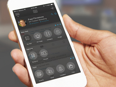 tibbr Mobile Navigation 6.0 menu mobile navigation ui ux