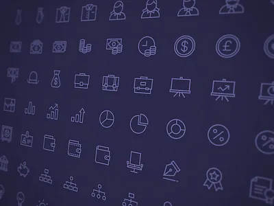 Business & Finance Icons bag business chart finance icon money percentage