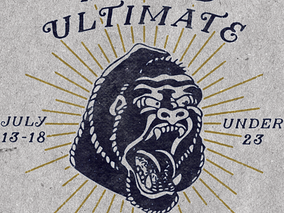 Gorilla Logo championship england frisbee gold gorilla london navy blue ultimate world