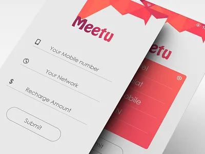 Mobile Recharge App app design mobile psd screen