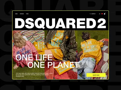 DSQUARED2 E-Commerce Redesign animation design ui ux web