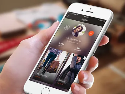 User Profile app fashion ios ios8 mobile profile ui user experience user interface user profile ux