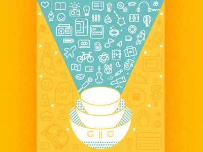 TEDx "Limits" poster art colors fear flat icons illustration life limits lines love poster tedx