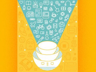 TEDx "Limits" poster art colors fear flat icons illustration life limits lines love poster tedx