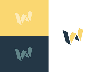 3D "W" 3d brand aid branding clean label logo wine