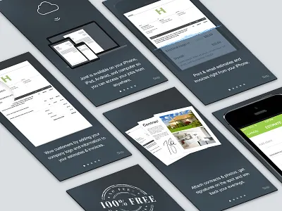 Joist Onboarding dark design ios ios8 onboard onboarding process signup steps ui ux