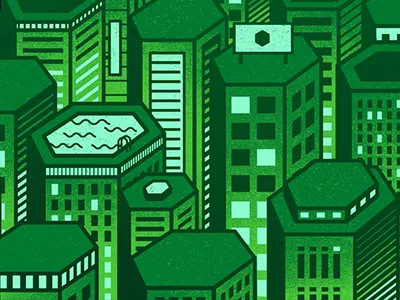 Hexagon City building city illustration skyscraper texture