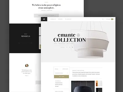 GWA Marketplace Concept clean flat layout quotes store typography ui web