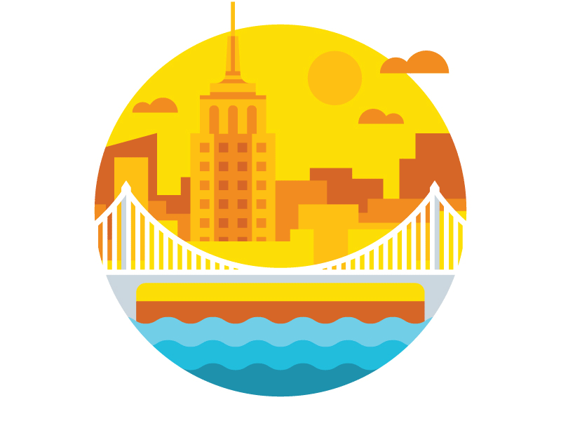 City Icons boston chicago dc icons illustration la los angeles new york nyc san francisco st. louis washington