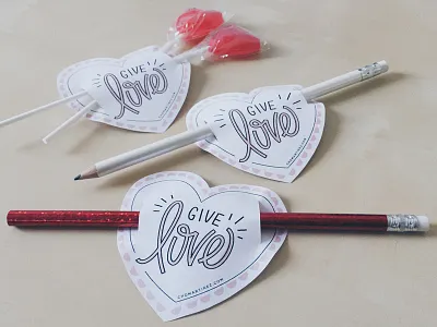 Free - Printable Heart diy download free gift heart kids love paper pencil print school valentine