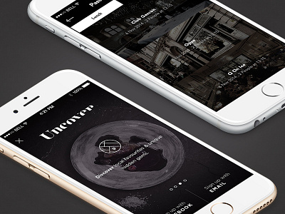 Uncover Awesome App feed food iphone app location map mobile user profile restaurant search search app user profile
