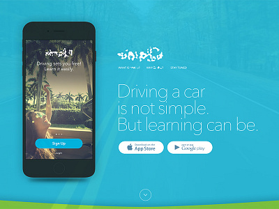 Landing page app landing app promo colorful landing page ui