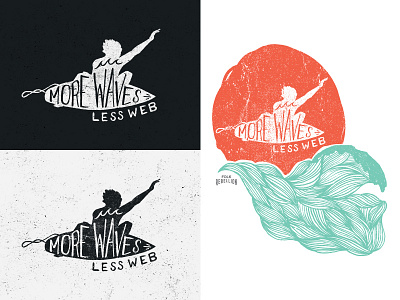 More Waves t-shirt design hand drawn hand lettering illustration ink surfing t shirt typography waves
