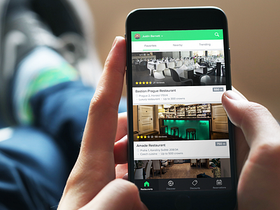 Restaurants feed clean feed green ios iphone 6 restaurants