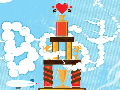 Best.Dribs illustration skywriting typography