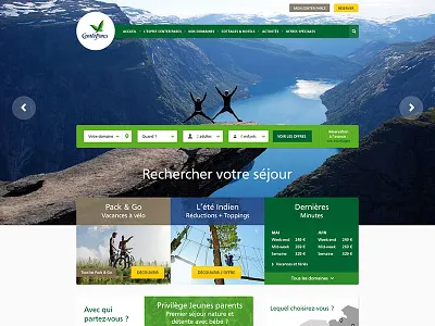 Center Parcs New Website center holidays interface nature parcs ui vacances