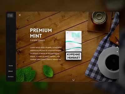Product page clean coffee grid homepage marketing menu minimal mint product ui web wood