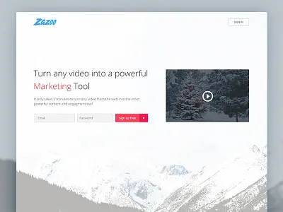 Landing Page landing landing page marketing snow video web