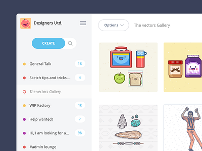 Team Board board clean design flat html light web