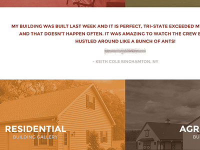 Tri-State Buildings flat web design website