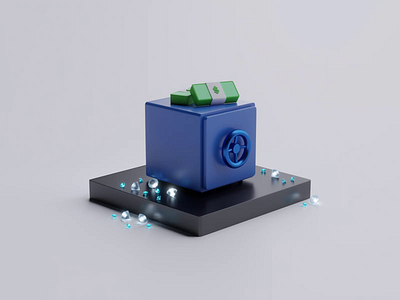 Rigid Body Simulations #2 | Money Safe 3d aftereffects animation blender coin creative cycles design diamond dollar glass metal money motion motion graphics render rigidbody safe scene simulation