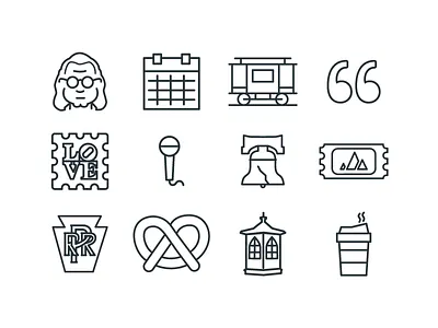 Icon Set conference icon set icons line icons philadelphia