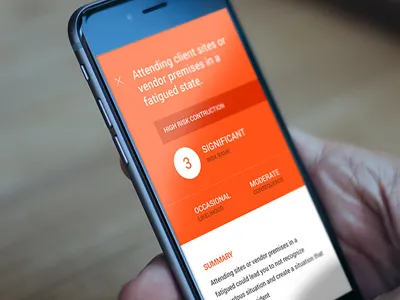 Risk Assessment App ui ux