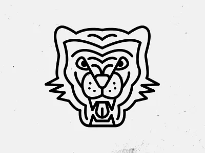 Tiger illustration justin barber line tiger