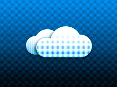 Halftone Cloud - Free PSD cloud design graphic halftone ui
