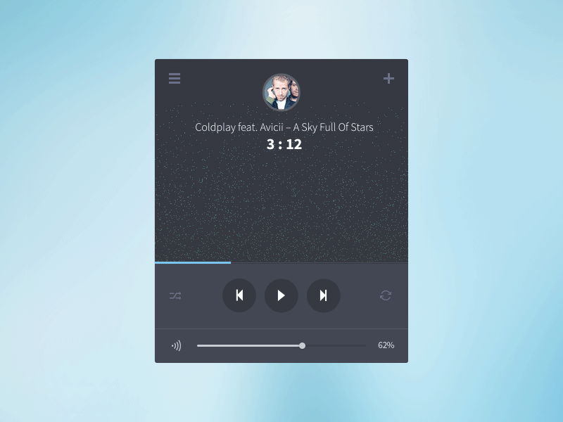 Appon Audio Player after effects animation audio gif interface motion music player ui ui kit ux web