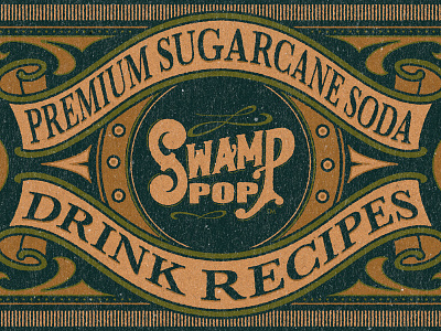 Recipe Card lettering pop recipe swamp vintage
