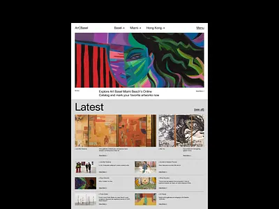Archived work artgallery clean design gallery layout typography website