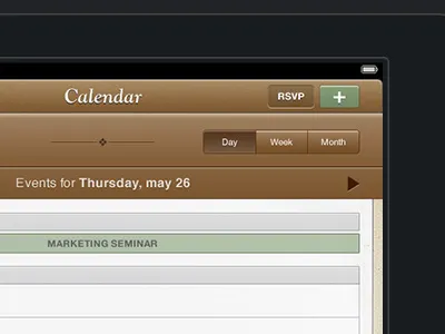 Save The Mom V1 – iPad Calendar calendar ipad mobile ui mobile user interface ui design user interface design