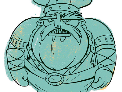 Viking character doodle drawing ink sketch viking