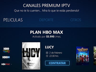 IPTV app app hbo iptv lucy movies smart tv
