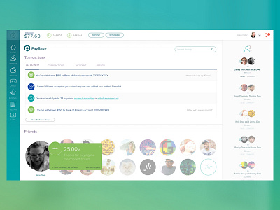 Paybase Web App UI cryptocurrency interface paybase ui ux