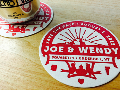 Letterpress Save the Date Coasters arizona coaster letterpress love mansfield museosans vermont wedding