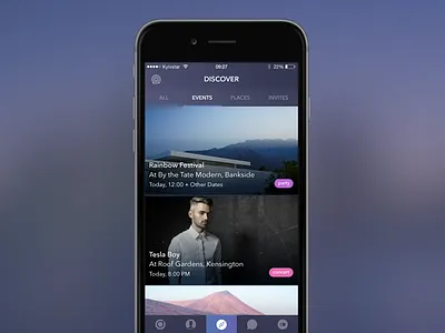 Event List events ios iphone michael pyrkh psd ui ux