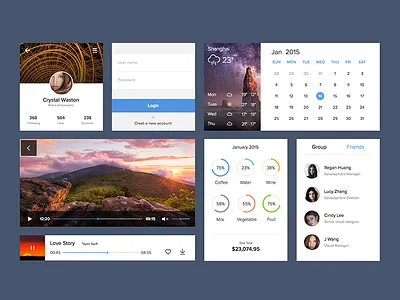 UI Kit by Sketch clean icon kit material sketch ui