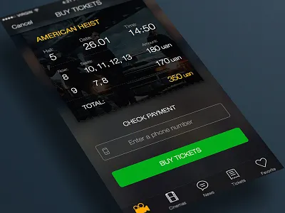 BUY TICKETS app cinema interface ios mobile movie sketch3 tickets ui ux
