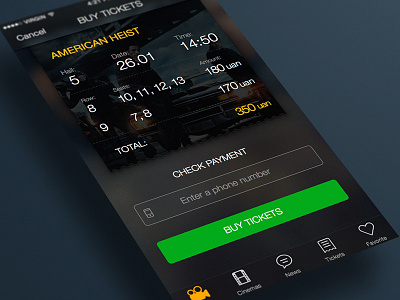 BUY TICKETS app cinema interface ios mobile movie sketch3 tickets ui ux