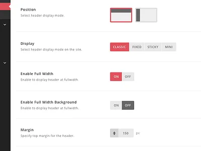 Redux Theme Options Panel - Full Mockup admin flat panel redux theme ui wordpress